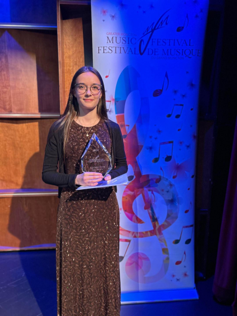 L’étudiante Jacinthe Berthier nommée « Étoile du Festival de musique du Grand Moncton »