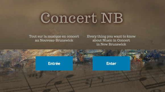 Capture d'écran du site Concertnb.ca