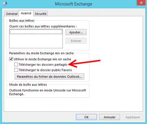 Outlook avance