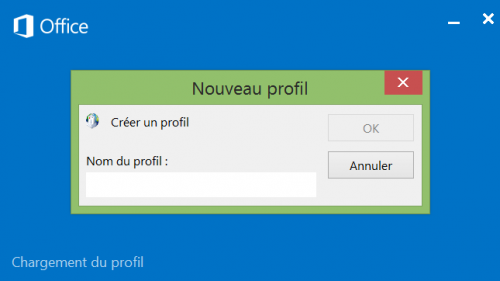 Outlook nouveau profile