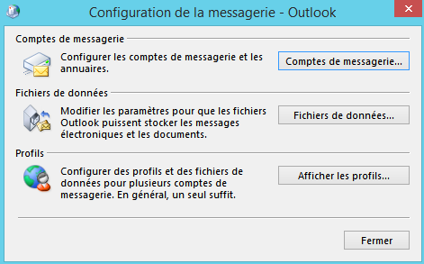 Configuration de messagerie