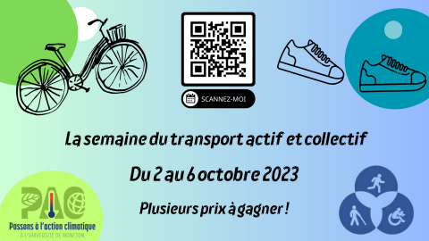 La semaine du «Transport actif et collectif» de l'Université de Moncton La semaine du «Transport actif et collectif» de l'Université de Moncton