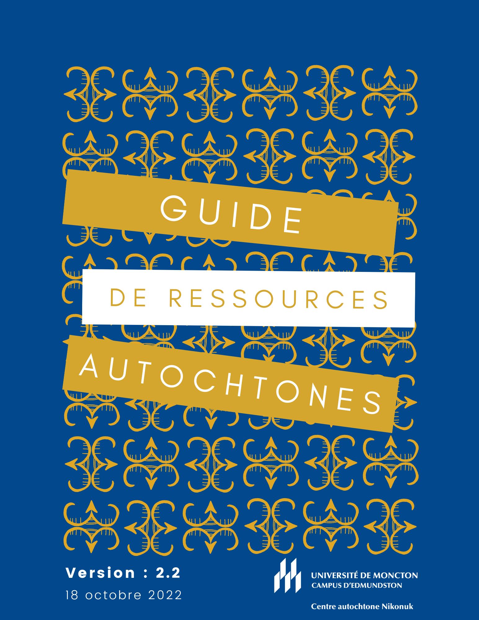 Page couverture du guide de ressources. 