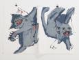 Ginger In Action (2/3), acrylique sur papier, 2012