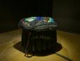 Salima Punjani, Below Awareness, 2026 Velours, perles, tulle, organza, tubes, transducteurs vibrotactiles, enregistrements sur le terrain réalisés à l'aide d'hydrophones, synthétiseur Hydrasynth Explorer, cosses de sarrasin et laine | Velvet, pearls, netting, organza, tubes, vibrotactile transducers, hydrophone field recordings, Hydrasynth Explorer synthesizer, buckwheat hulls and wool.
