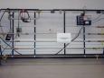 Montage pour mesurer les pertes de charges dans les tuyaux (Laboratoire de mécanique des fluides)
